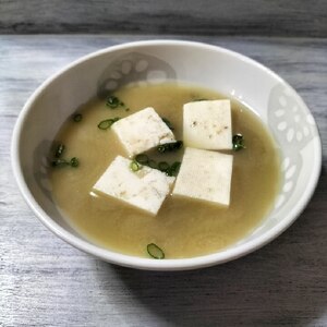 木綿豆腐の味噌汁